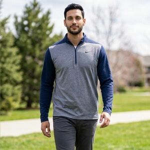 Nike Dri-Fit Men’s Navy Blue Half Zip Performance Pullover Size XXL